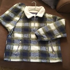 Flannel half zip